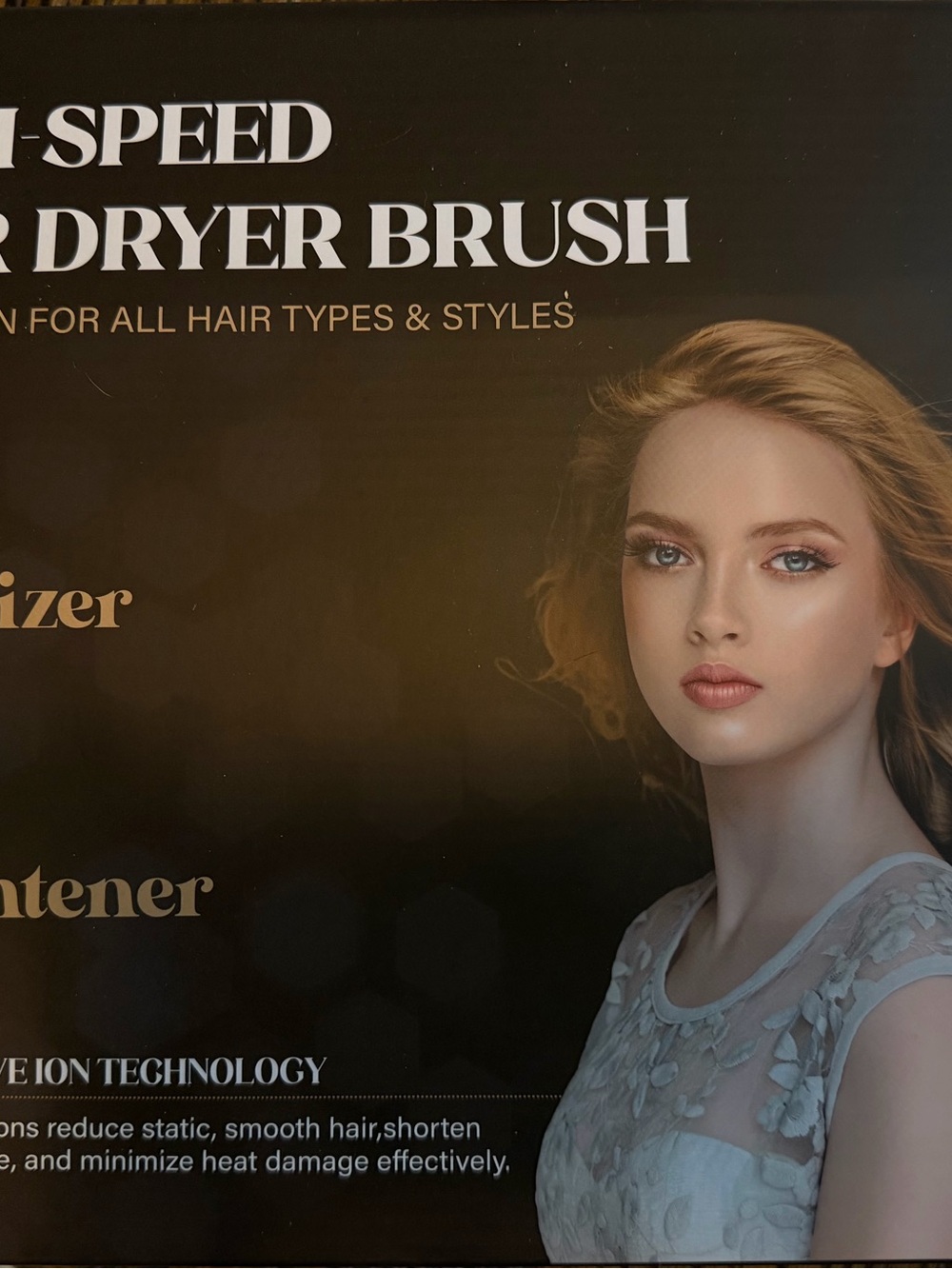 High-Speed Hair Dryer Brush - Black